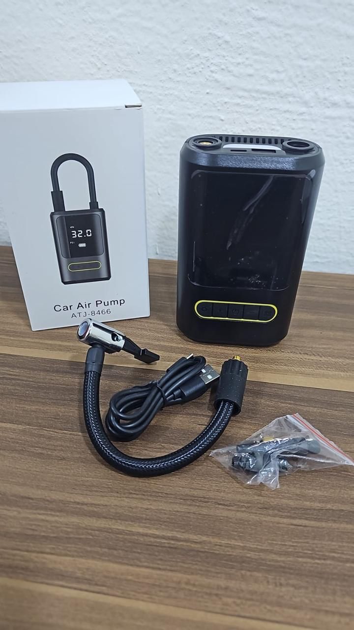 🔋 منفاخ هواء رقمي لاسلكي مع كشاف + باور بانك من دلونا